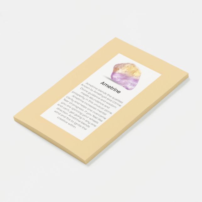Ametrine Crystal Meaning Juwelier Display Post-it Klebezettel (angewinkelt)