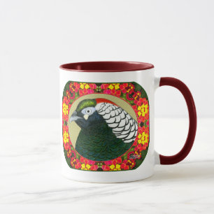Amherst-Fasan und Blumen Tasse