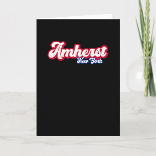 Amherst New York Ny Retro Schrift 716 Western New  Karte