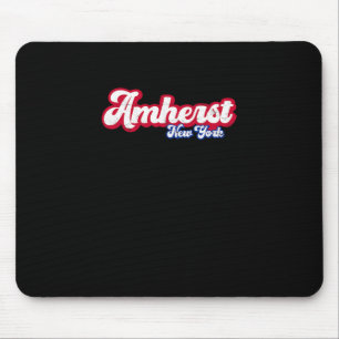 Amherst New York Ny Retro Schrift 716 Western New  Mousepad
