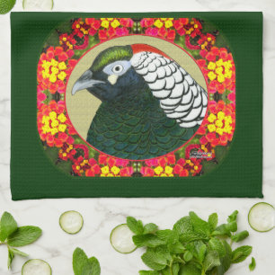 Amherst Pheasant und Blume Geschirrtuch