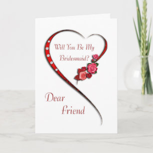 Ami, coeur torride invitation de Bridesmaid