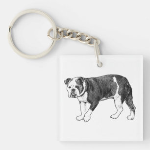Ami fidèle, porte-clés boule bulldog