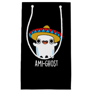 Ami-ghost Funny Mexican Ghost Pun Dark BG Kleine Geschenktüte