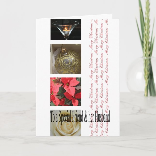 Ami spécial et son mari Joyeuse carte de Noël (Devant)