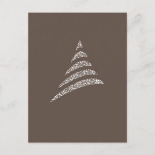 Amiable monochrome künstlerische Weihnachtsbaum Postkarte