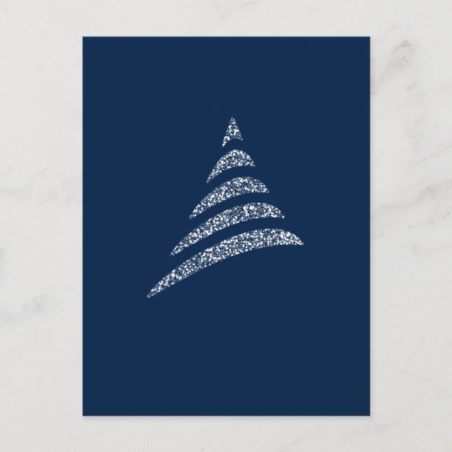 Amiable monochrome künstlerische Weihnachtsbaum Postkarte (Vorderseite)