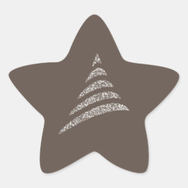 Amiable monochrome künstlerische Weihnachtsbaum Stern-Aufkleber
