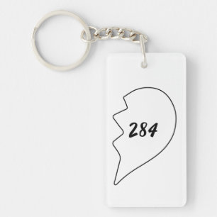 Amicable number (220 284) Keramik Ornament Keycha Schlüsselanhänger