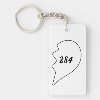 Amicable number (220 284) Keramik Ornament Keycha Schlüsselanhänger