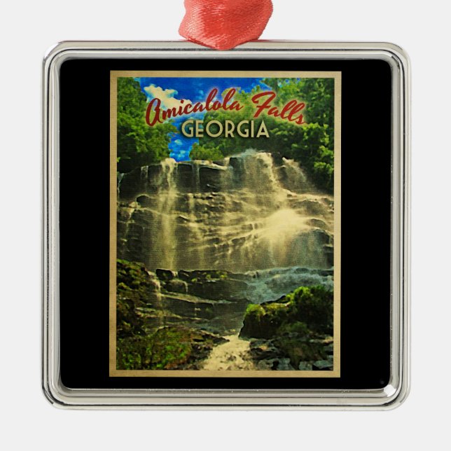 Amicalola Falls Georgia Ornament Aus Metall (Vorne)