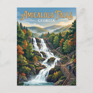 Amicalola Falls Georgia Postkarte