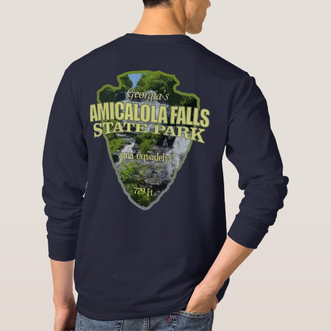 Amicalola Falls (Pfeilspitzen) T-Shirt (Rückseite)