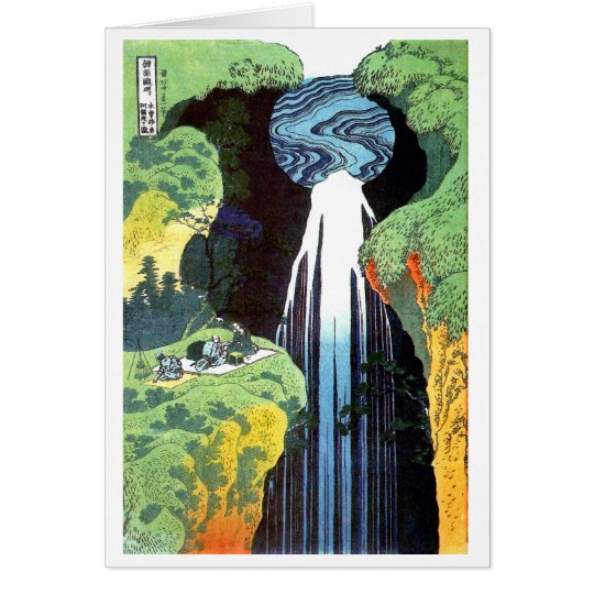 Amida Wasserfall auf der Kisokaido Straße, Hokusai Karte