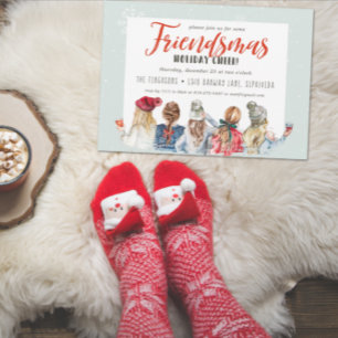 Amies Noël Fête de Noël Invitation