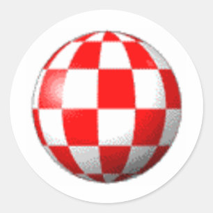 AMIGA BOING BALL RUNDER AUFKLEBER