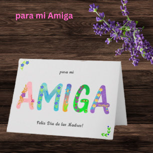 Amiga Spanish Floral Bohemisch Mother Day Card Karte