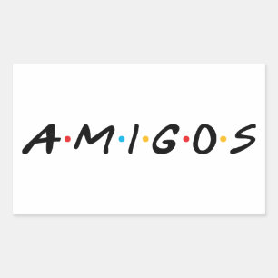 Amigos Rechteckiger Aufkleber