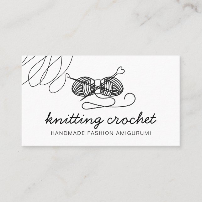 Amigurumi Handmade Yarn Strick Crochet Visitenkarte (Vorderseite)