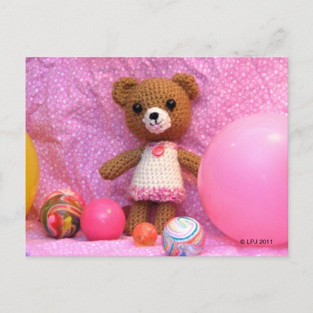 Amigurumi Teddy Bear Postkarte (Vorderseite)