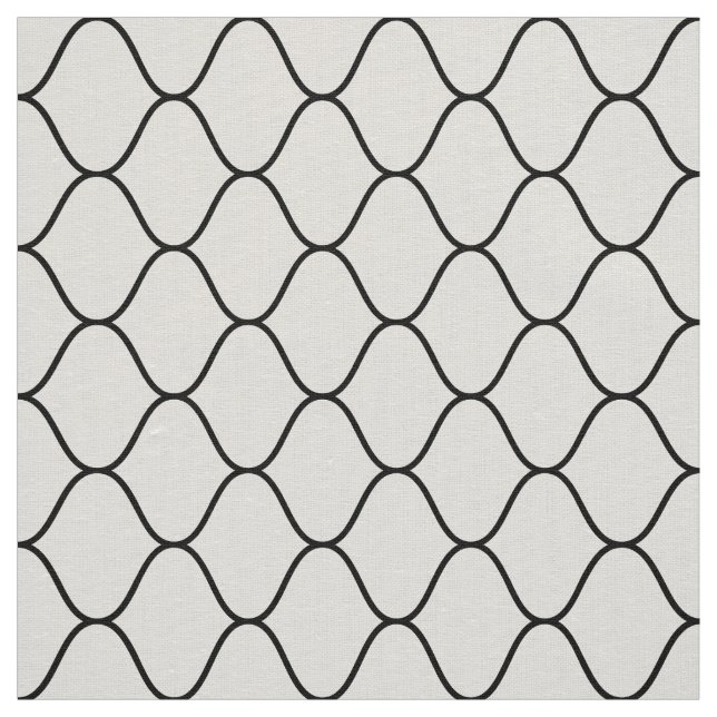 Amime Pattern - Schwarz auf Weiß Stoff (Muster)
