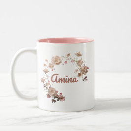 Amina Floral Tasse