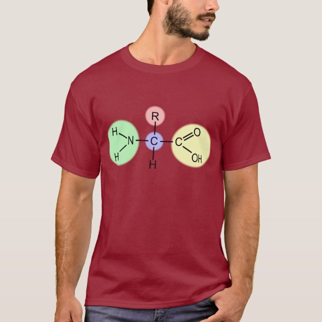Aminosäure-Diagramm T-Shirt (Vorderseite)