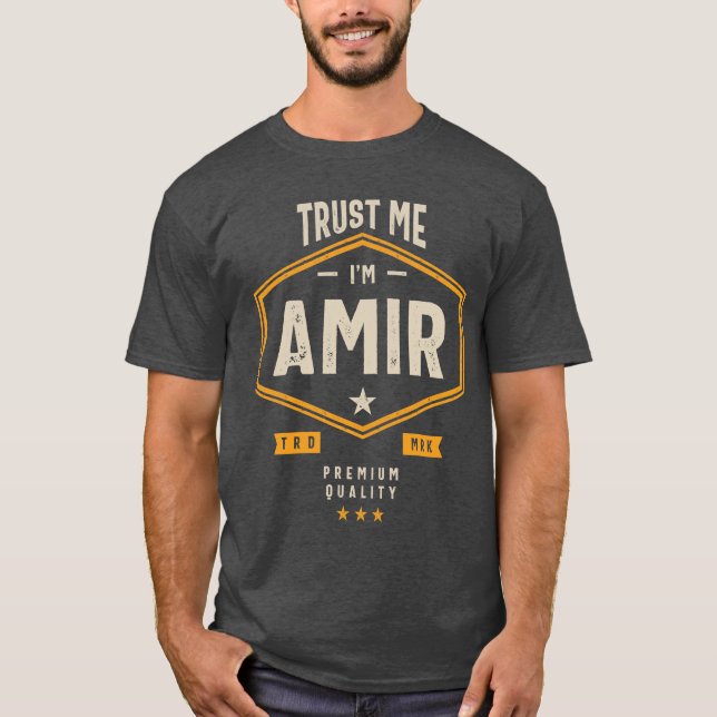 Amir Personalisiert Name Geburtstagsgeschenk T-Shirt (Vorderseite)
