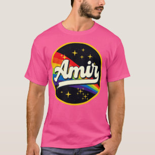 Amir Regenbogen im Weltraum im Vintage-Stil T-Shirt