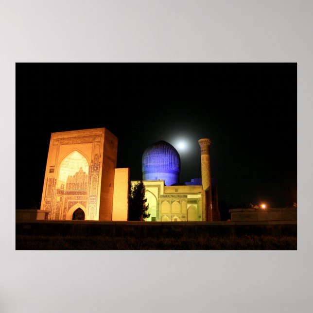 Amir Timur Moschee Usbekistan Foto auf Leinwand Gr Poster (Vorne)