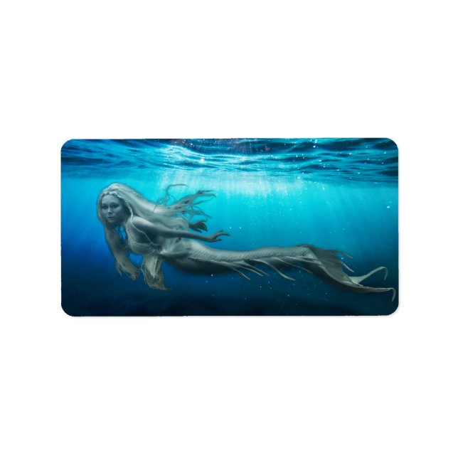 Amiria Angel Mermaid Adressaufkleber (Vorne)