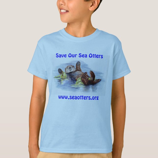 Amis du T-shirt de l'enfant de loutre de mer (Devant)