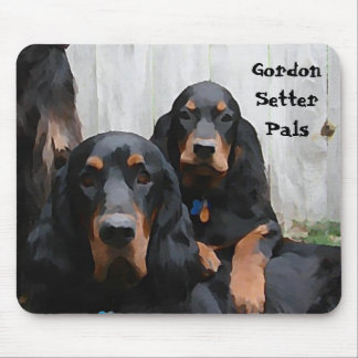 Amis Gordon Setter Peignant sur un Tapis de Souris