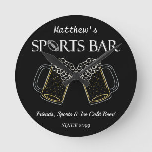 Amis, Sports & Bière - Bar de sport Horloge murale