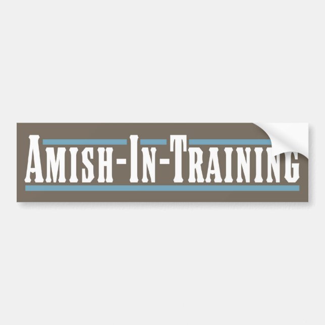 Amisch-In-Training Autoaufkleber (Vorne)