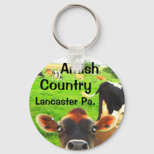 Amische Land-Kühe! Lancaster Schlüsselanhänger