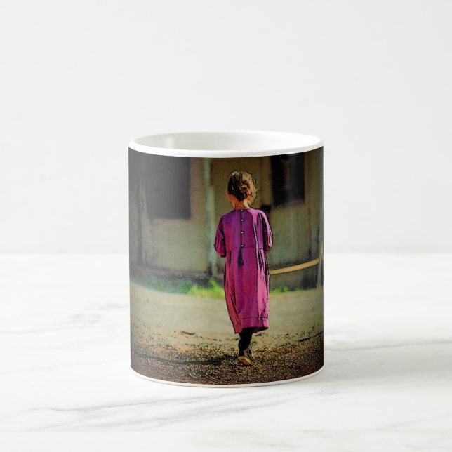 Amische Mädchen-Tasse Kaffeetasse (Mittel)