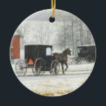 Amische Verzierung Keramikornament<br><div class="desc">Amischer Winter</div>
