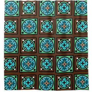 Amischer Textildruck Duschvorhang