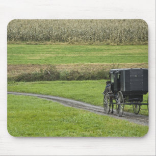Amish-Buggy auf einer Farmstraße, Nordost-Ohio, Mousepad