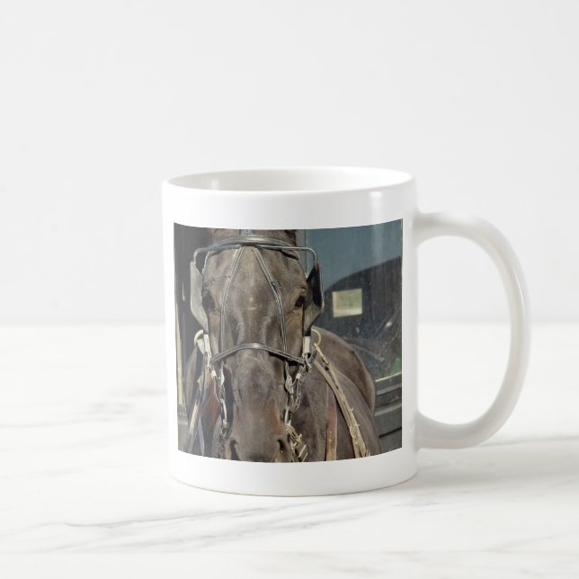 Amish Buggy Pferd Kaffeetasse (Rechts)