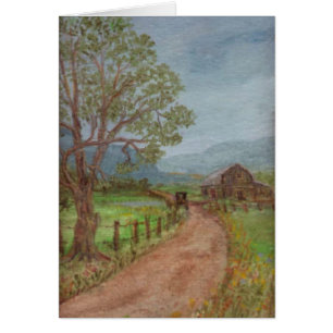 Amish Buggy Rentrer chez elle