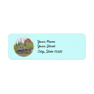 Amish Buggy Visiting Labels