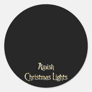 Amish Christmas Lights Runder Aufkleber