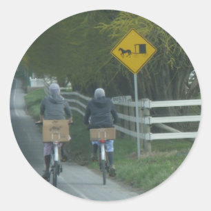 Amish Community Runder Aufkleber