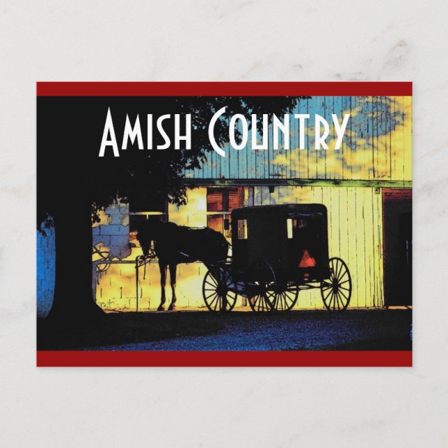 Amish Country Postcard Postkarte (Vorderseite)