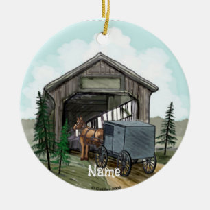 Amish Covered Bridge Ornament