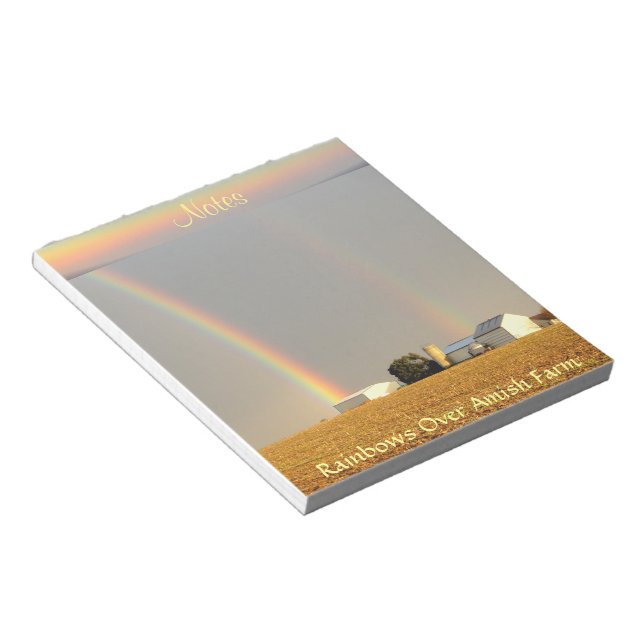 Amish Double Rainbow! Notizblock (angewinkelt)