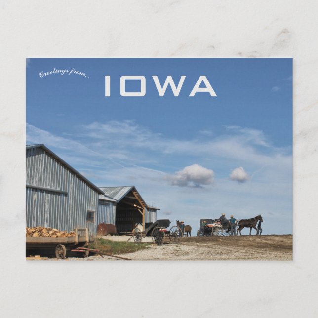 Amish Farm in Lamoni Iowa Postkarte (Vorderseite)