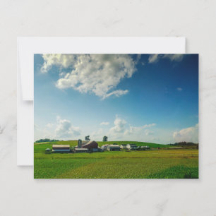 Amish Farm während Sommer, Holmes Landkreis, Ohio Postkarte